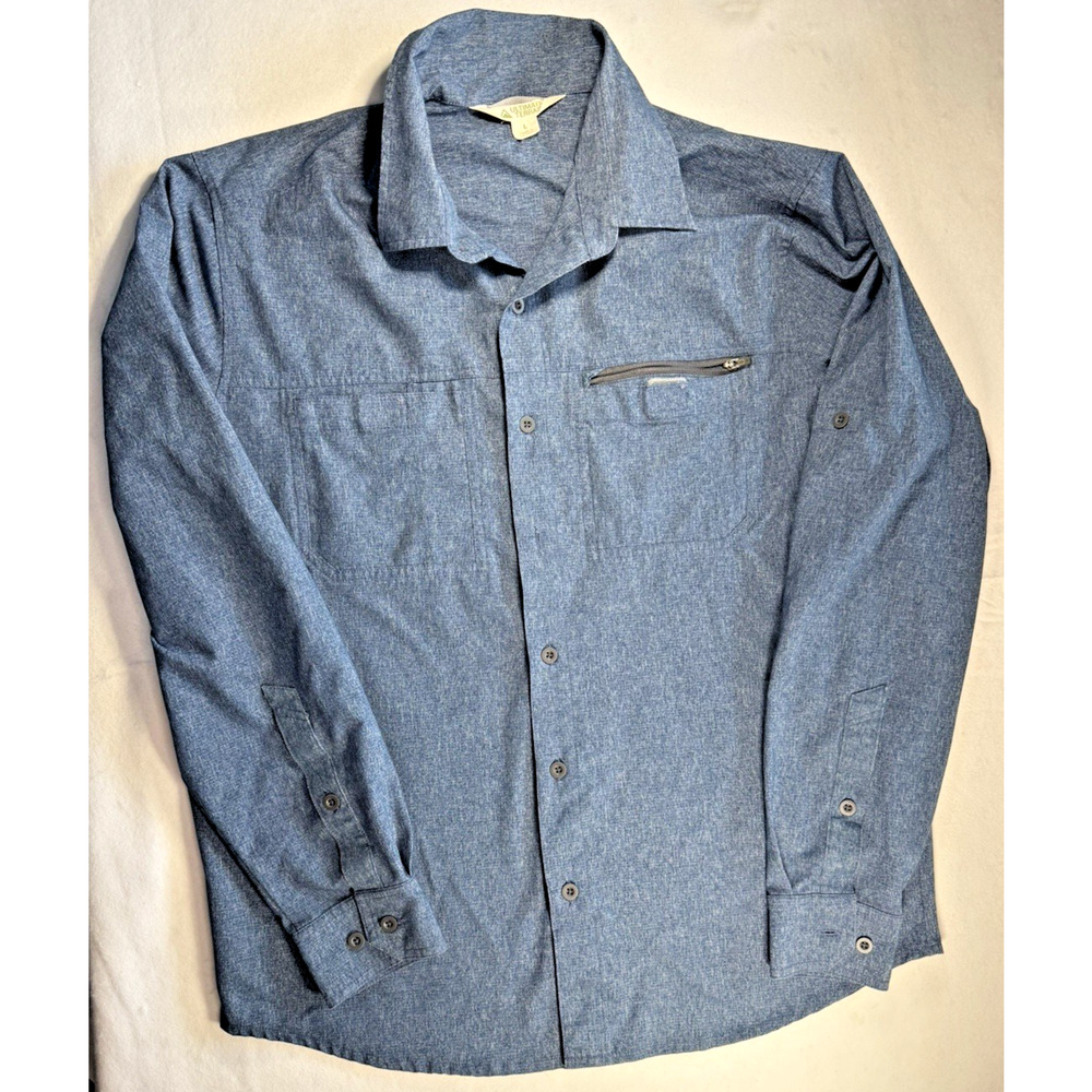 Ultimate Terrain Shirt Blue large hiking fishing outdoor EUC